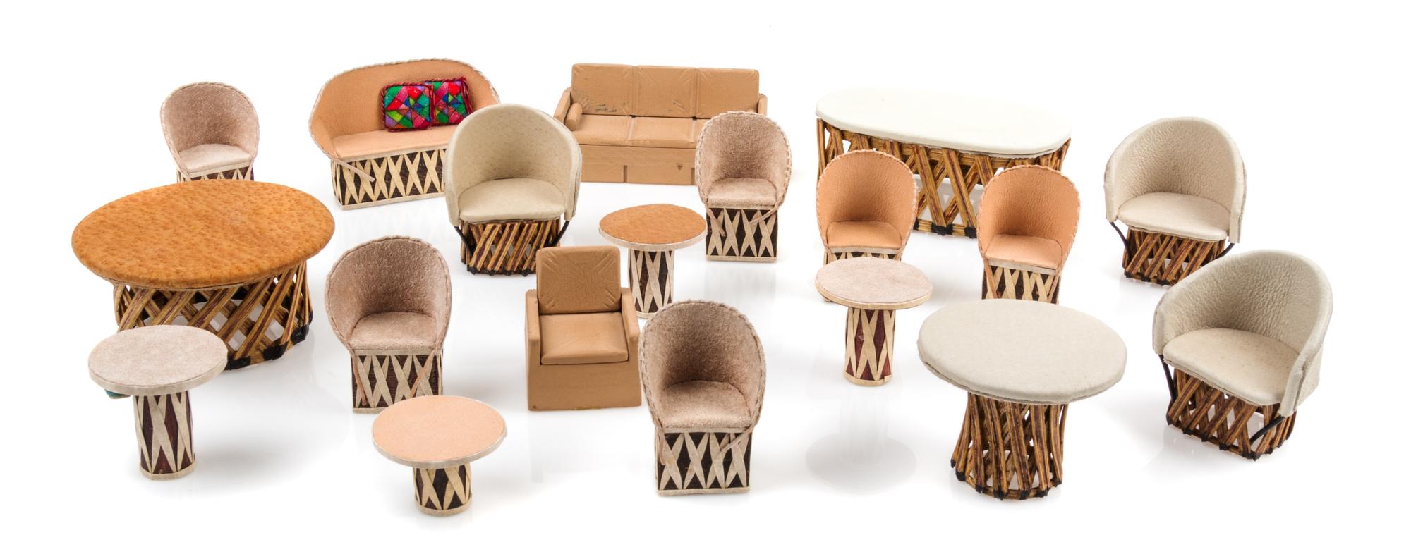A Group of Furniture Articles Height of tallest 2 inches. — Various Makers