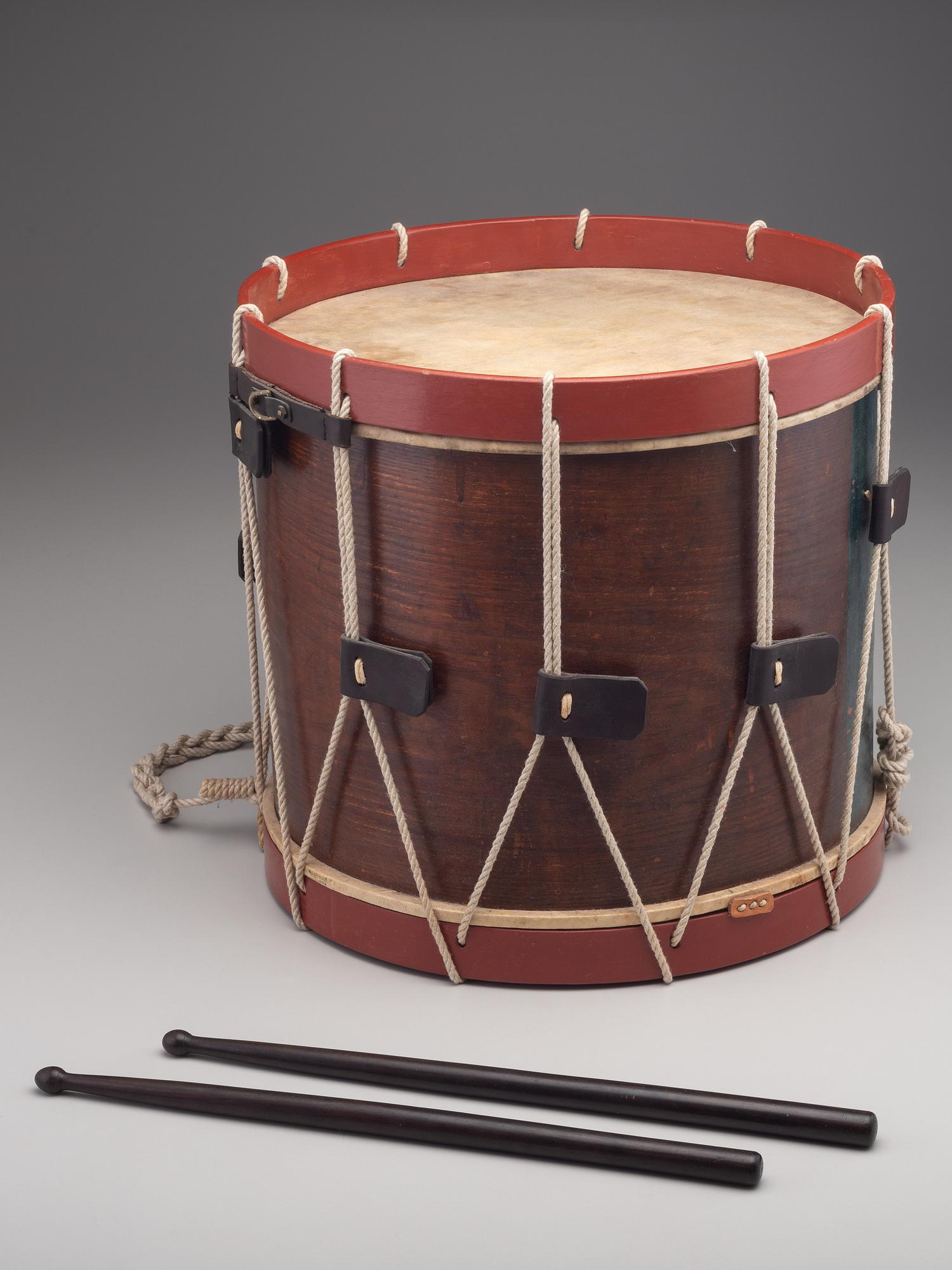 [CIVIL WAR]. Regulation US Infantry snare drum. Manufactured by C. & F. Soistmann, Philadelphia, PA.