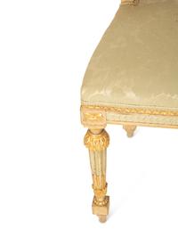 A Six-Piece Louis XIV Style Painted and Parcel Gilt Parlor Suite — 19th/20th Century