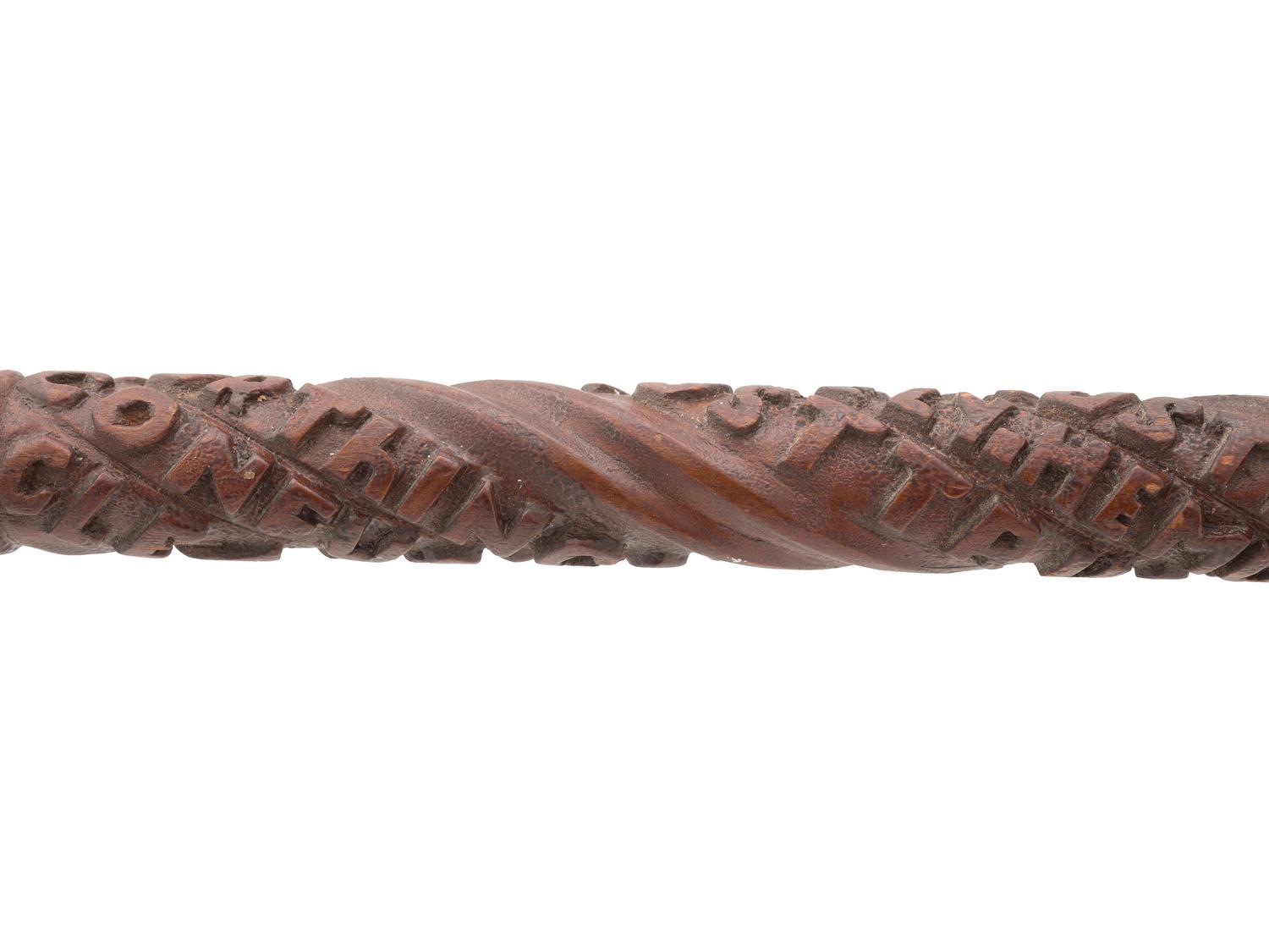 A Carved Folk Art Cane from the Ionia State Hospital in Michigan