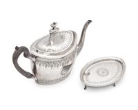 A Federal Four-Piece Silver Tea Service