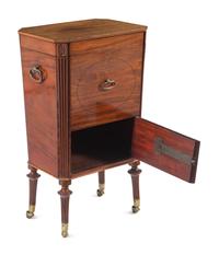 A George III Ebony-Strung Mahogany Cellarette