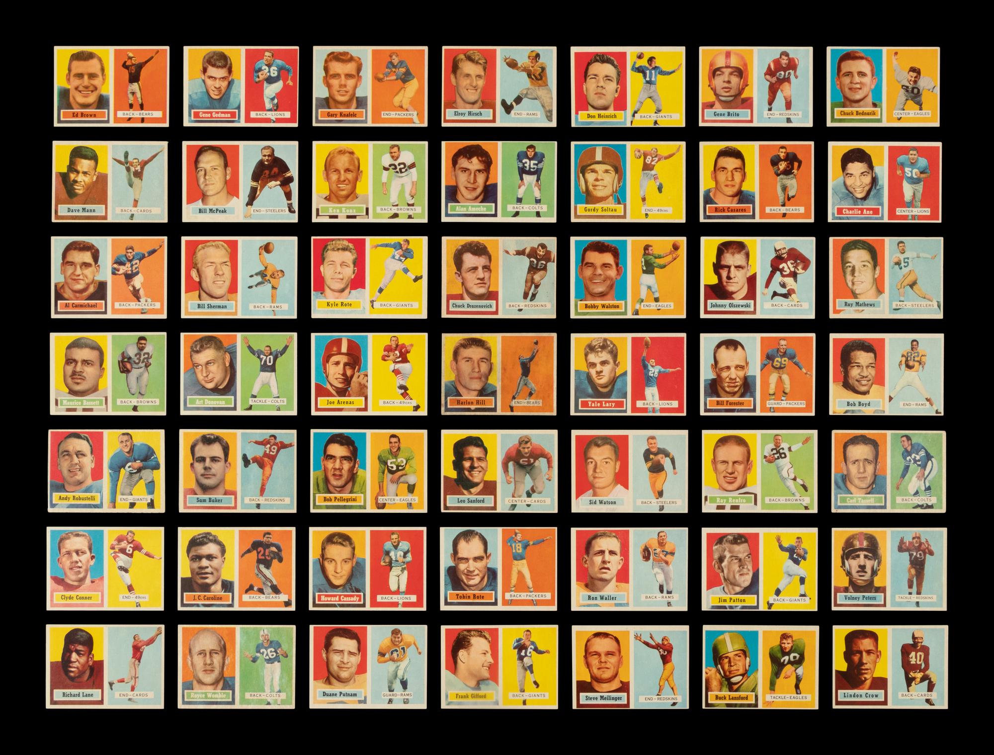 A Near Set of 1957 Topps Football Cards (150/154)