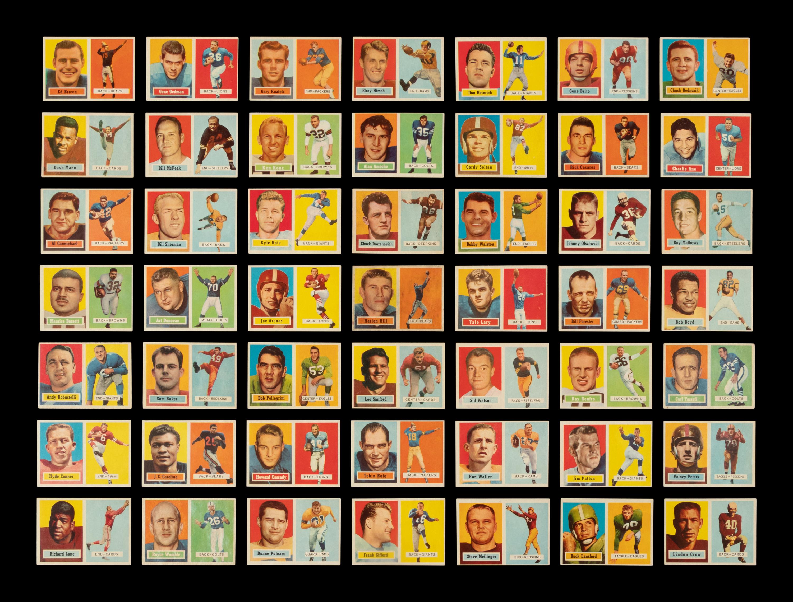 A Near Set of 1957 Topps Football Cards (150/154)