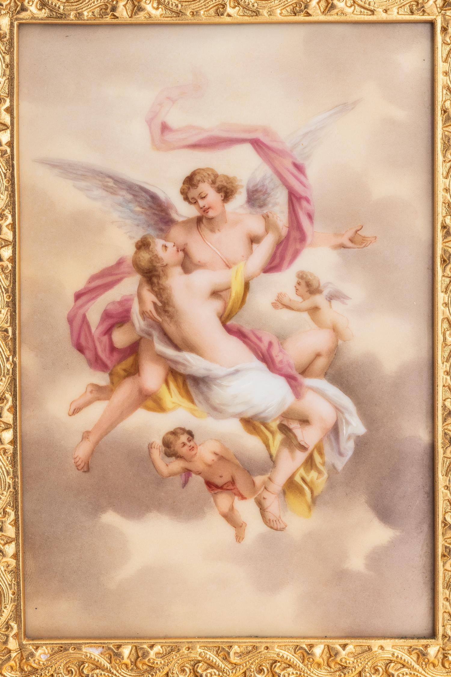 A Royal Vienna Porcelain Mounted Gilt Bronze Clock, Couaillet