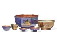 Six Wedgwood Lustre Table Articles