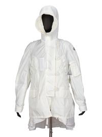 Moncler x Sacai, White 'Sora' Parka Jacket NWT