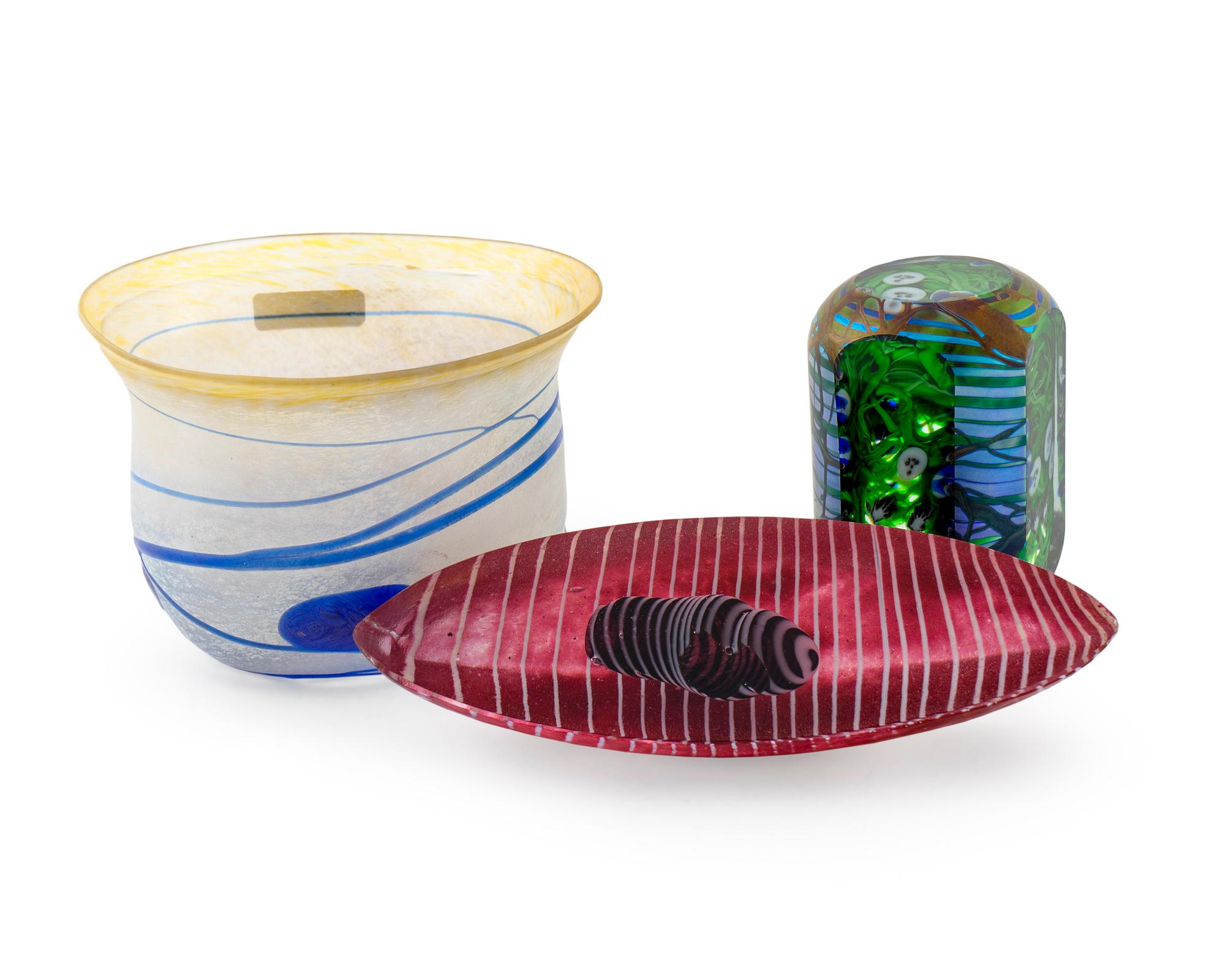 Three Modern Art Glass Articles