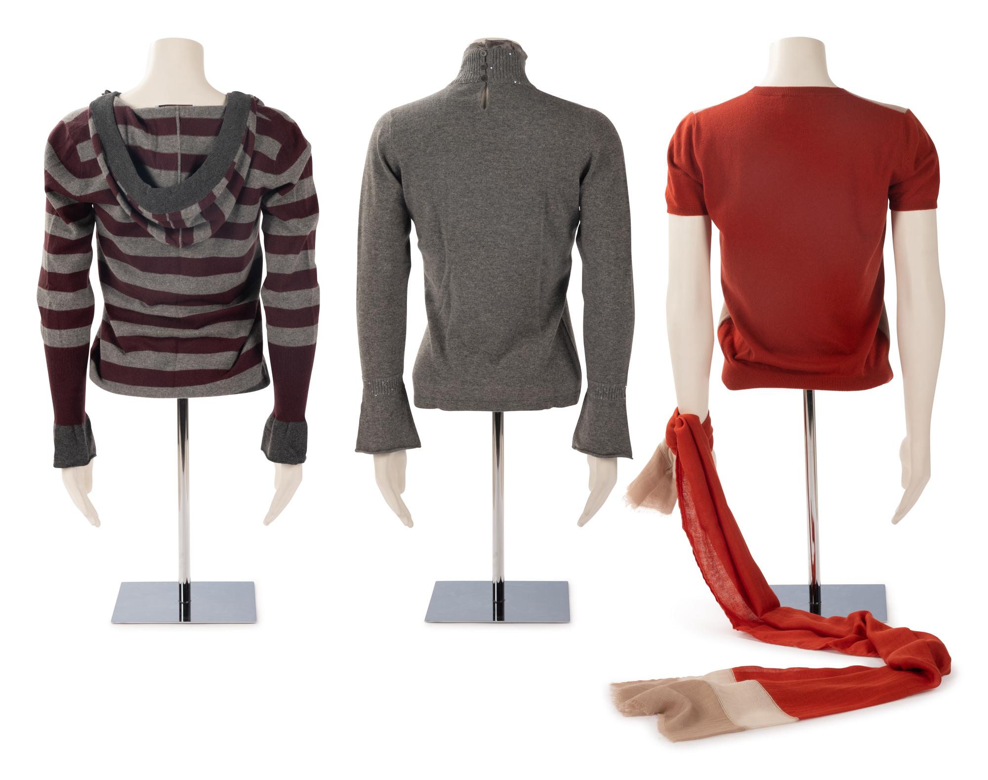 Two Brunello Cucinelli and One Agnona Knit Tops, 2000s