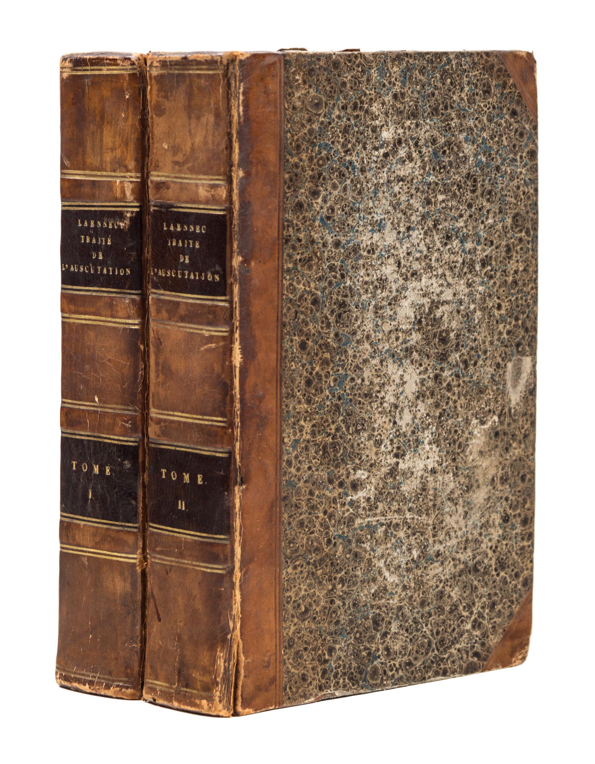 LAENNEC, R.T. Traite de L'Auscultation mediate... Paris, 1826. 2 vols. Second edition.