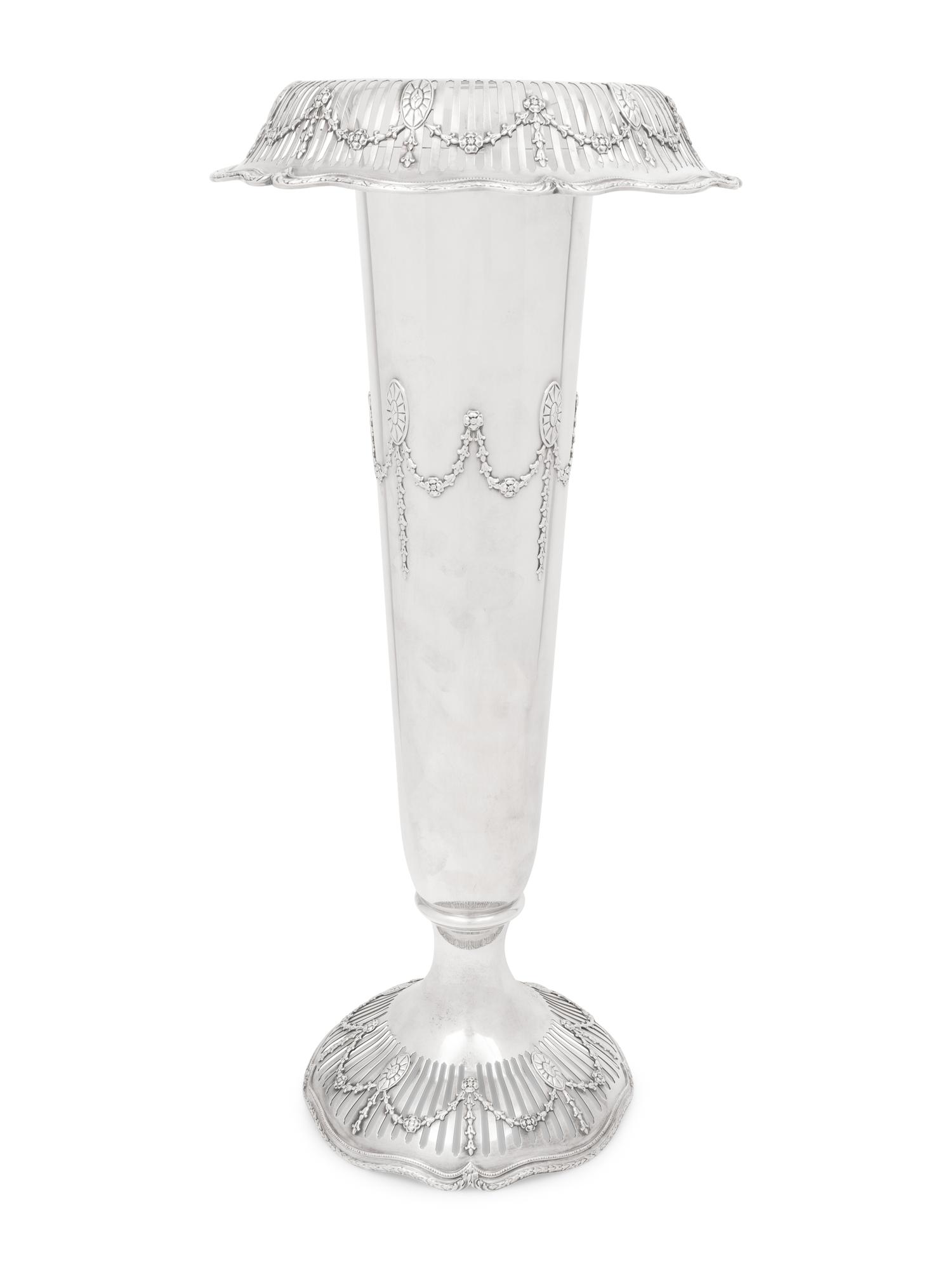 A Large American Silver Vase