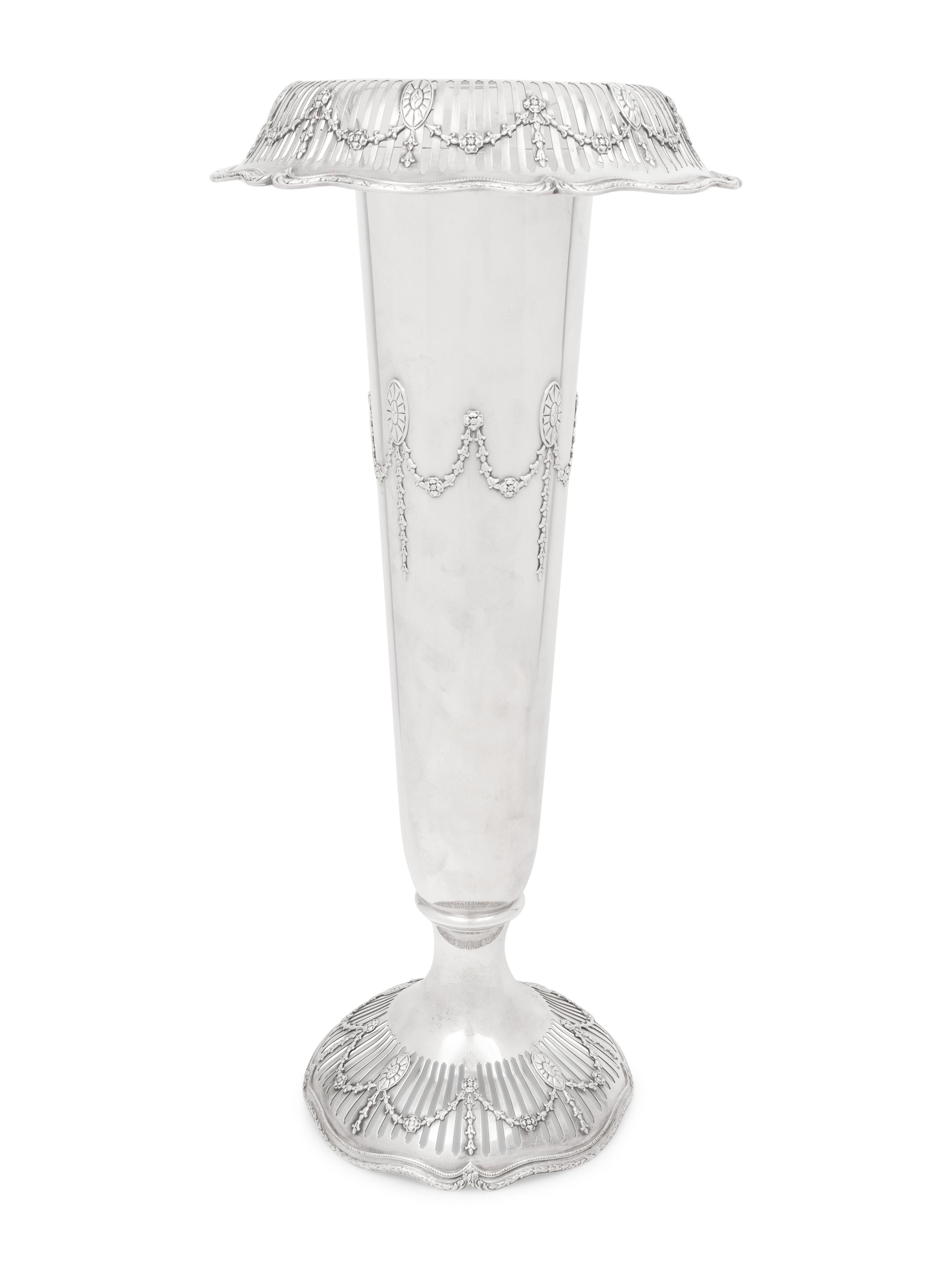 A Large American Silver Vase