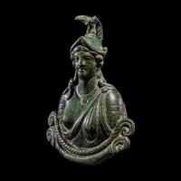 A Roman Bronze Bust of Minerva