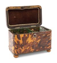 A George III Tortoiseshell Tea Caddy