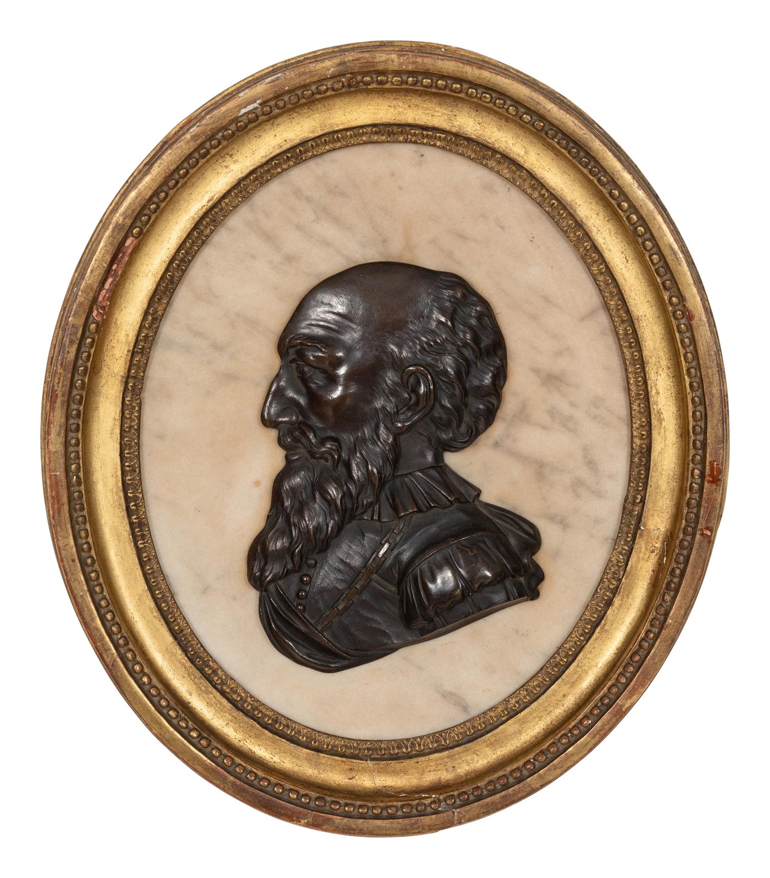 A Pair of Bronze Profile Medallions Depicting Henry IV and The Duke of Sully