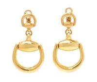 A Pair of 18 Karat Yellow Gold Horsebit Earclips, Gucci, 11.00 dwts.