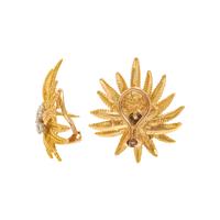 YELLOW GOLD AND DIAMOND EARRINGS