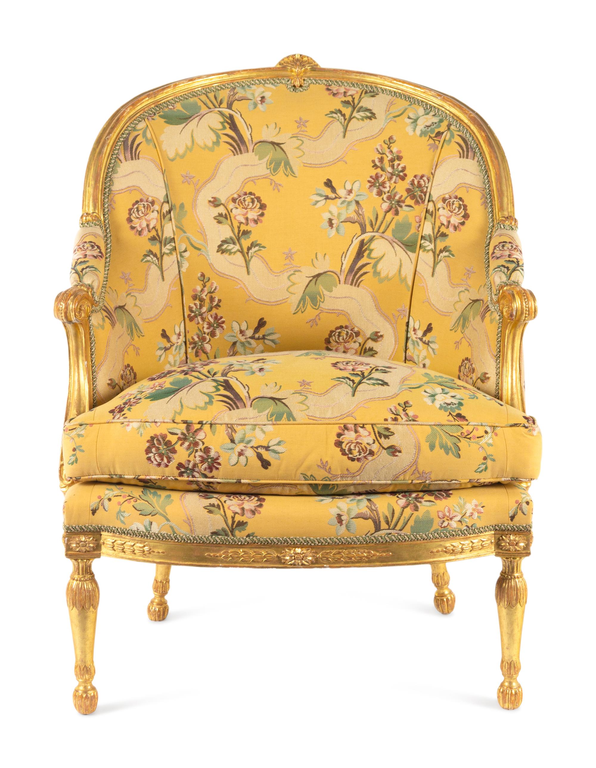 A George III Giltwood Bergère