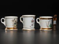 Three Porcelain Occupational Shaving Mugs