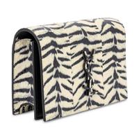 Saint Laurent, Kate Strap Wallet in Zebra-Print Snakeskin