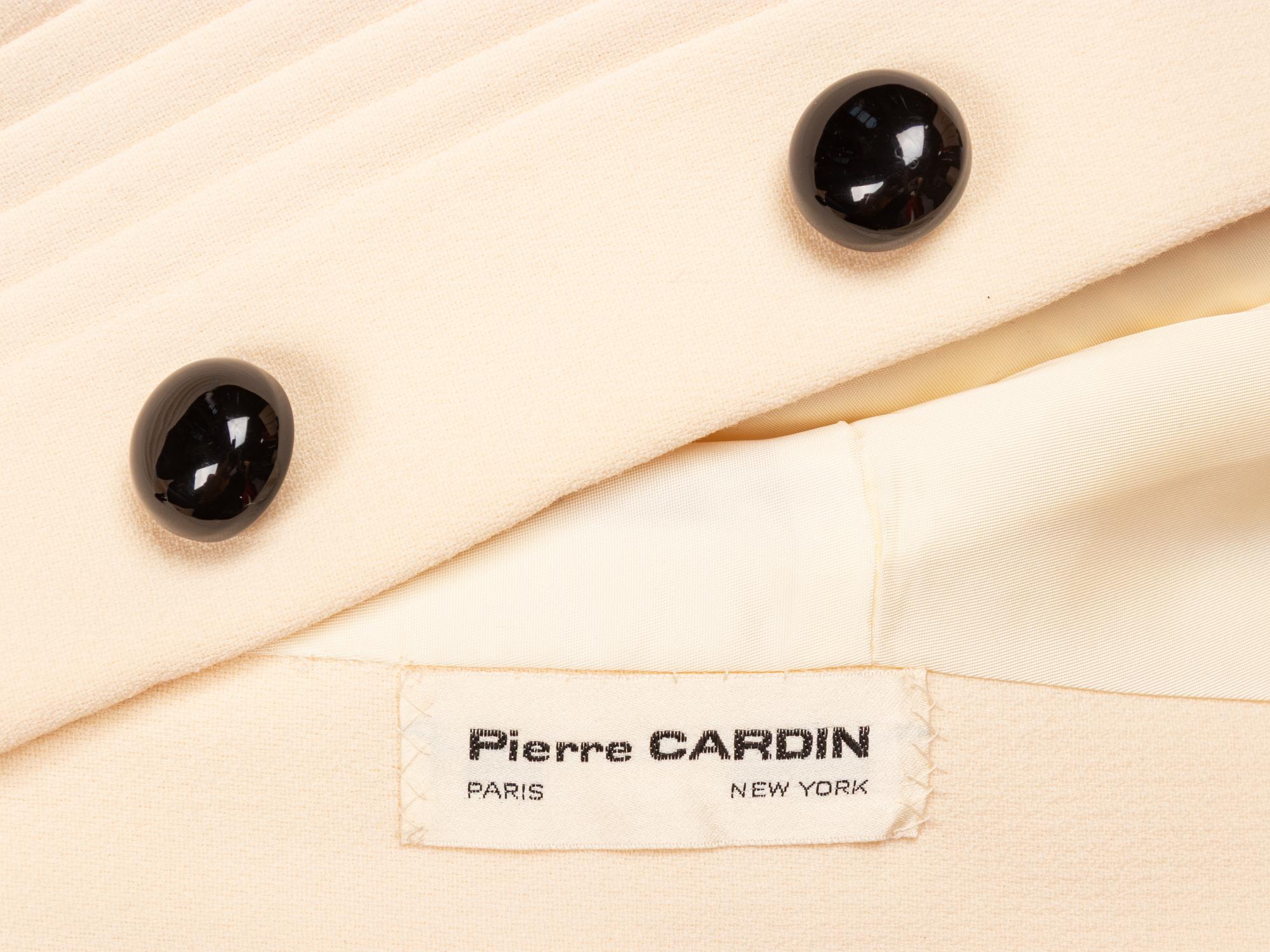 PIERRE CARDIN, CREAM WOOL COAT DRESS