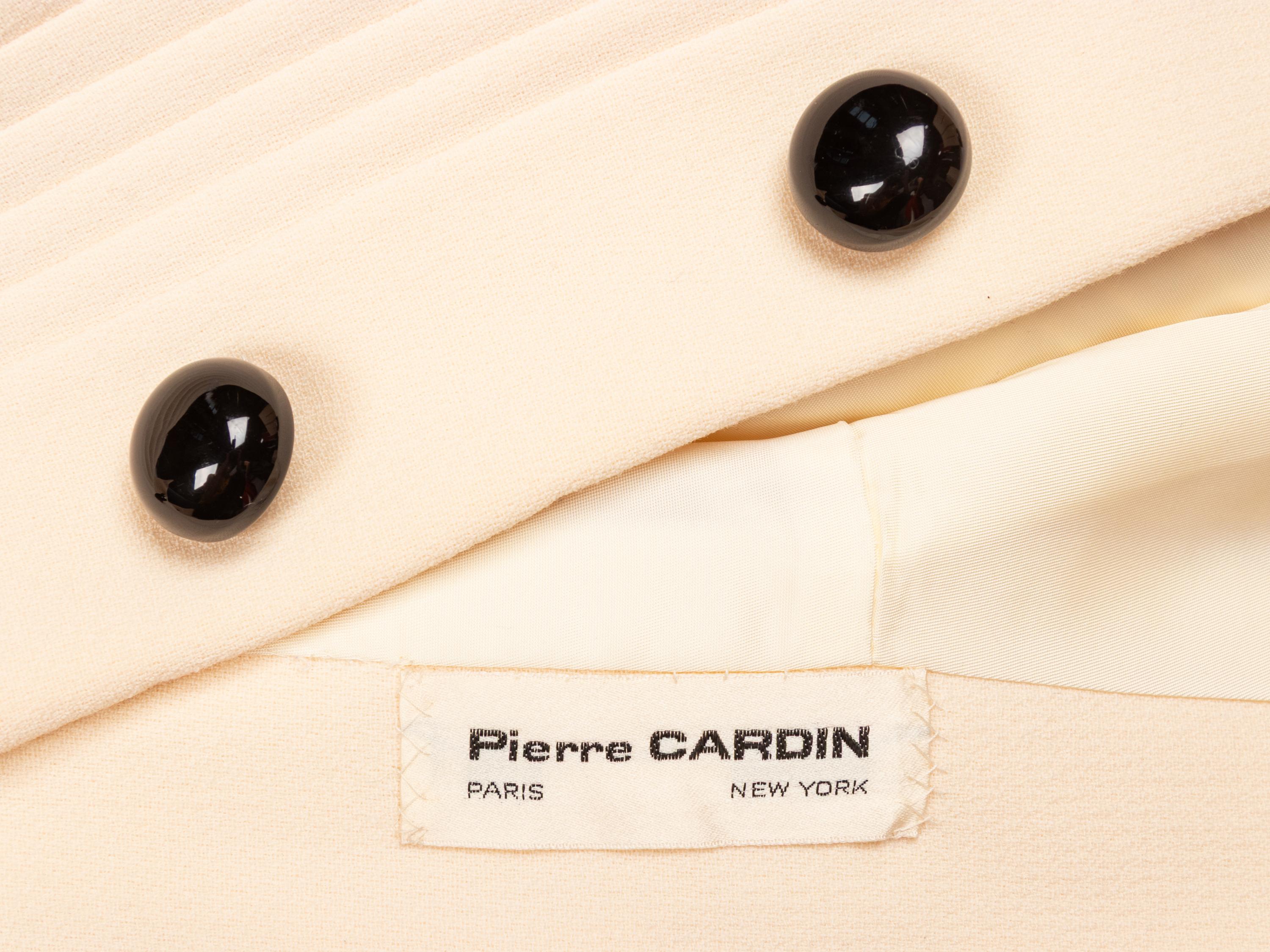 PIERRE CARDIN, CREAM WOOL COAT DRESS