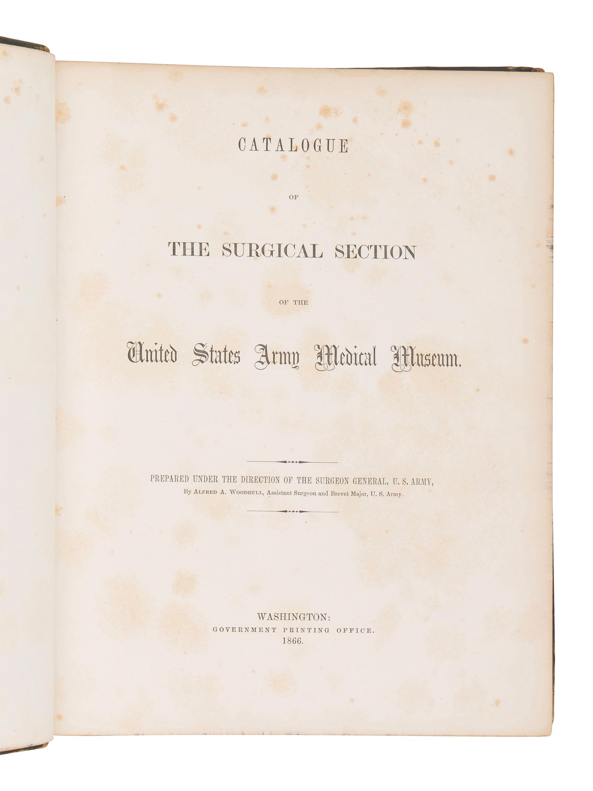 [CIVIL WAR]. Surgical field kit manufactured by Shepard and Dudley, New York. [With:] 3 catalogues, incl. Catalogue of the Surgical Section of the US Army .