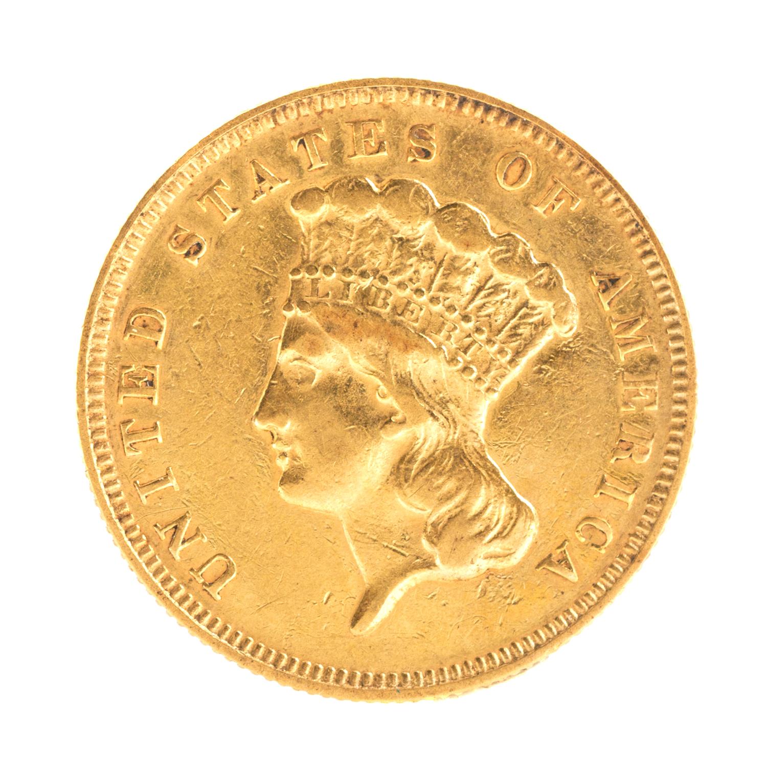 United States of America (1878), $3 Gold Piece — $3 Gold Piece-Philadelphia