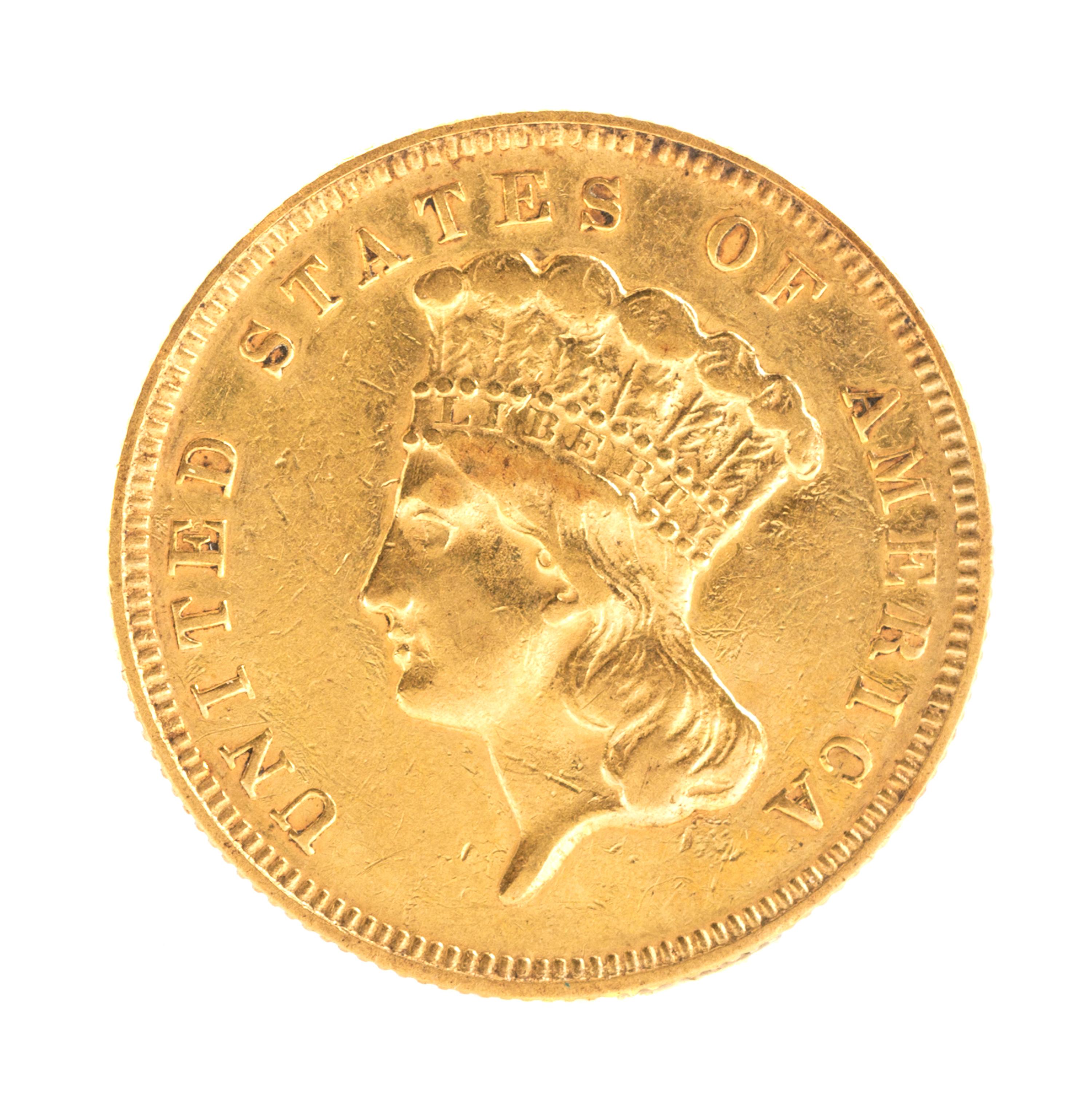 United States of America (1878), $3 Gold Piece — $3 Gold Piece-Philadelphia