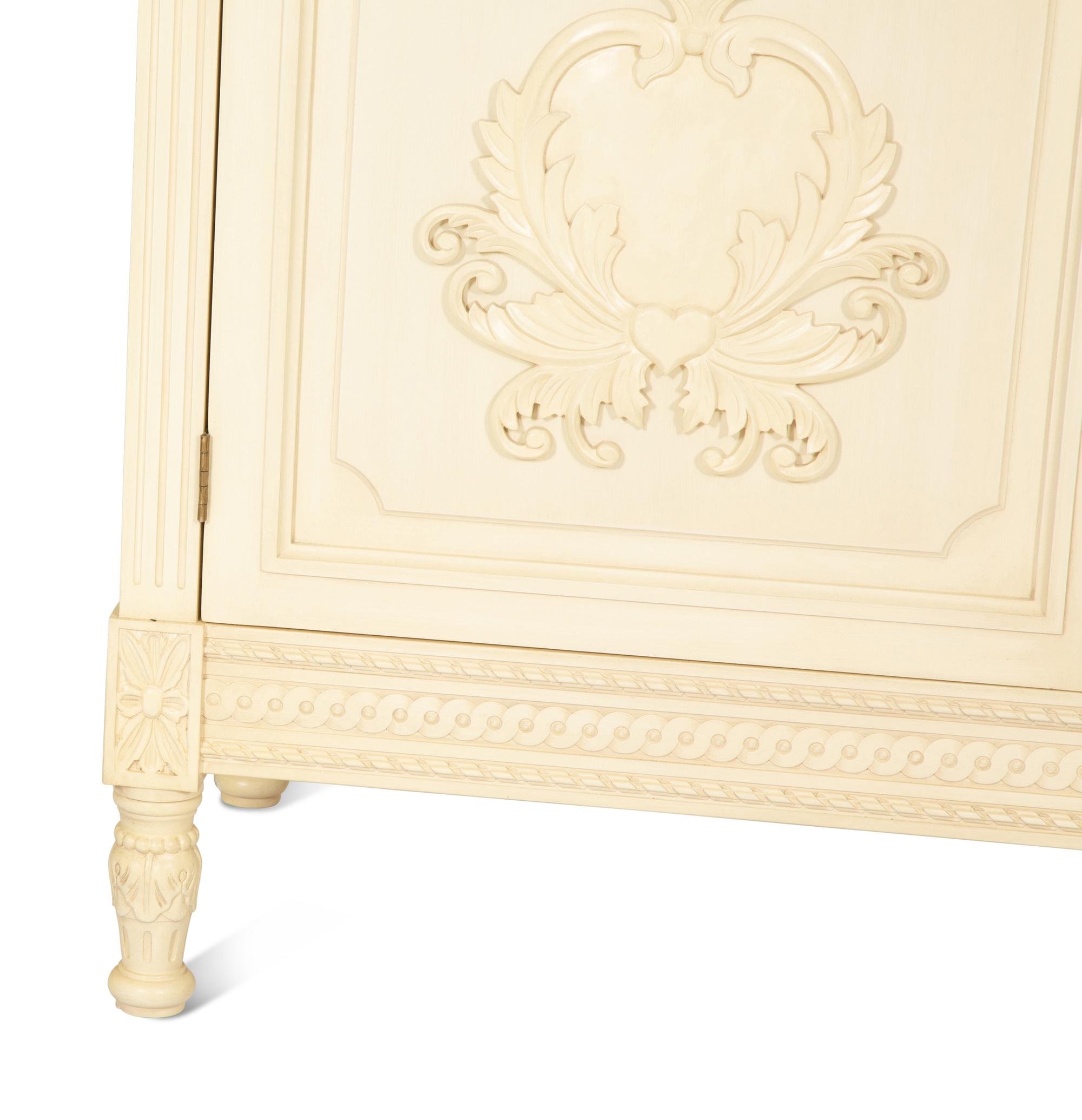 A Louis XVI Style White Painted Four-Door Armoire by Julia Gray, New York