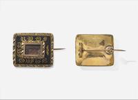 A collection of seven pieces of mourning jewelry, 18th and 19th century