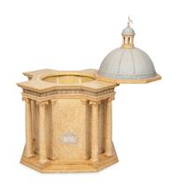 A Painted Wood Architectural Model