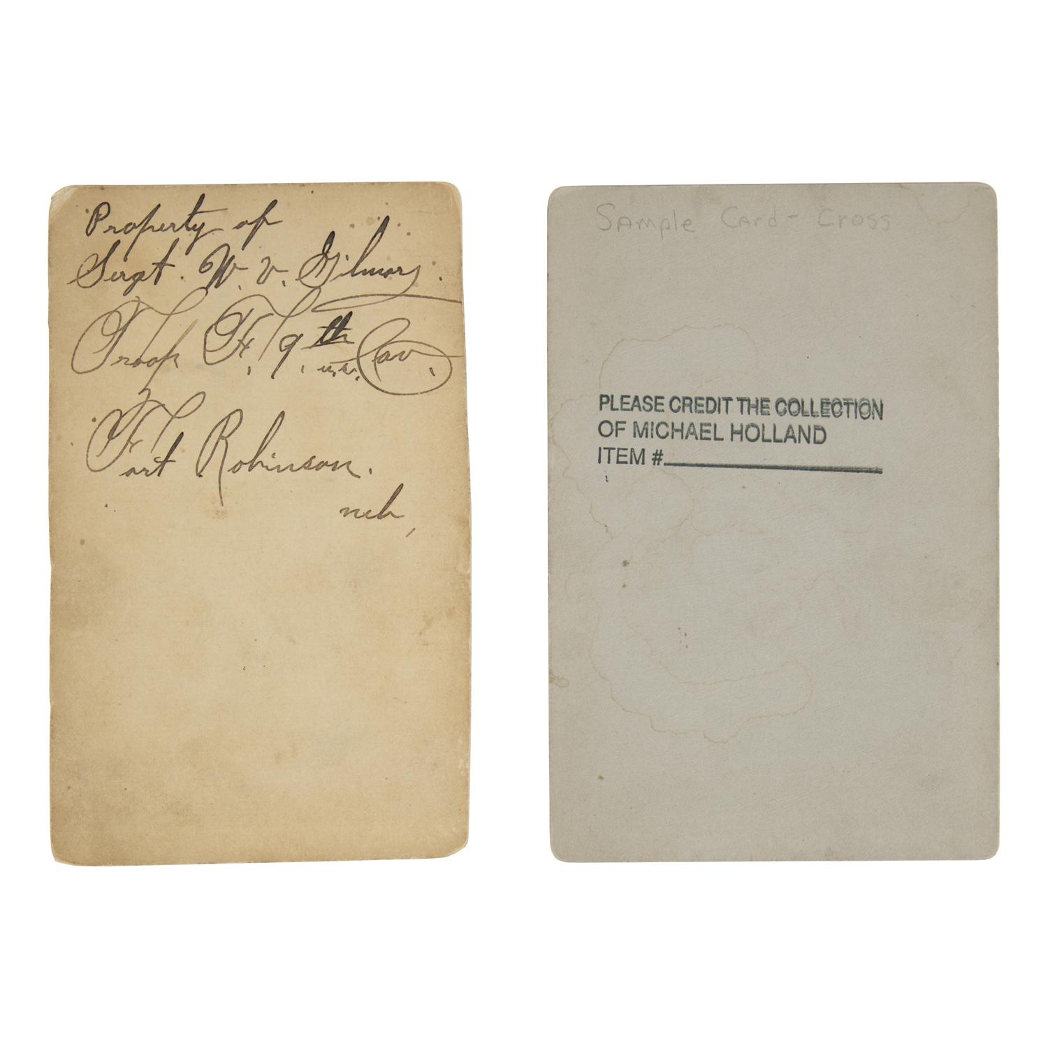 Cross, W.R. (1839-1907). A pair of advertising cabinet cards showcasing the photographers' work.
