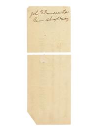 [SCIENCE & TECHNOLOGY]. BELL, Alexander Graham (1847-1922). Personal check signed ("Alexander Graham Bell"). Baddeck, Nova Scotia, 15 April 1909.