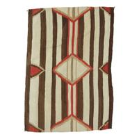 Early Navajo third phase chief's blanket late 19th century