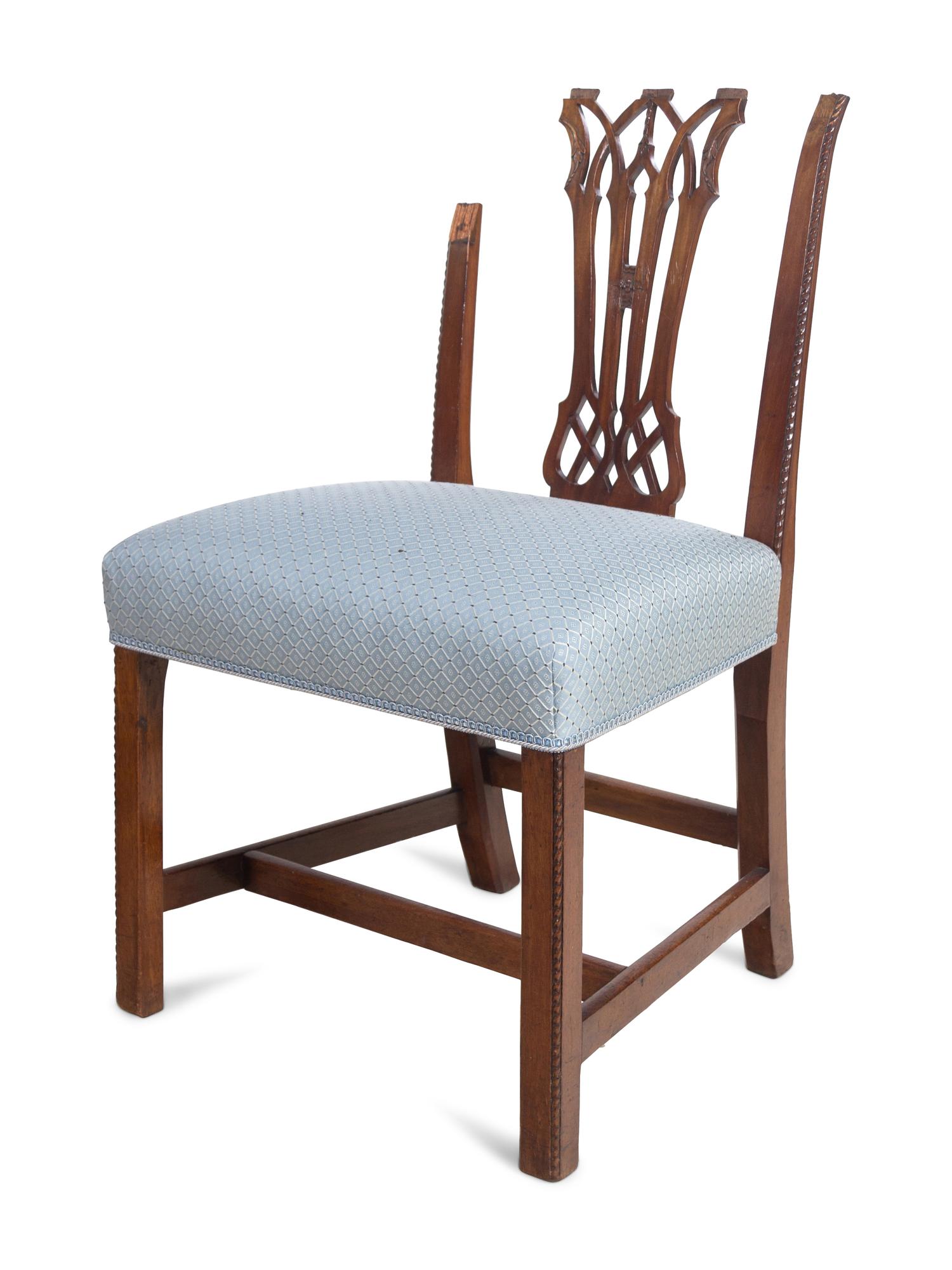 A Set of Eight George III Style Mahogany Dining Chairs