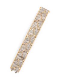 MICHAEL BONDANZA, PLATINUM, YELLOW GOLD AND DIAMOND BRACELET