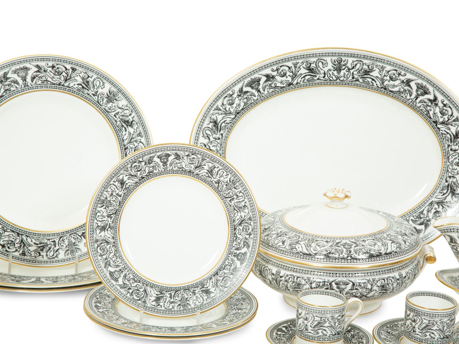 A Wedgwood Florentine Porcelain Dinner Service