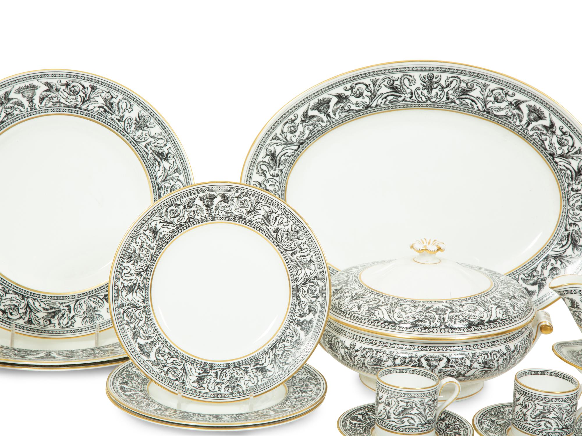 A Wedgwood Florentine Porcelain Dinner Service