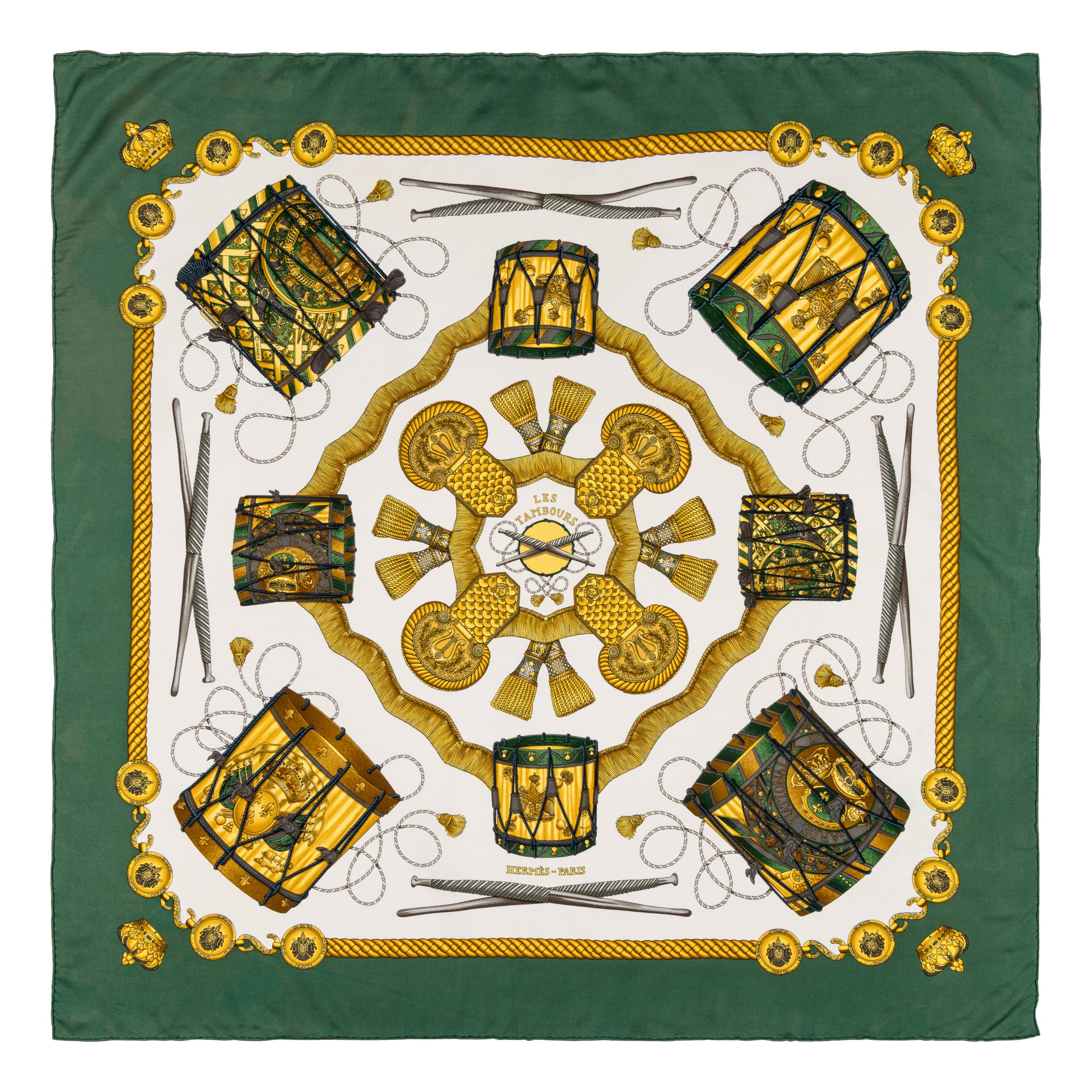 Hermès, Four Silk Scarves 90
