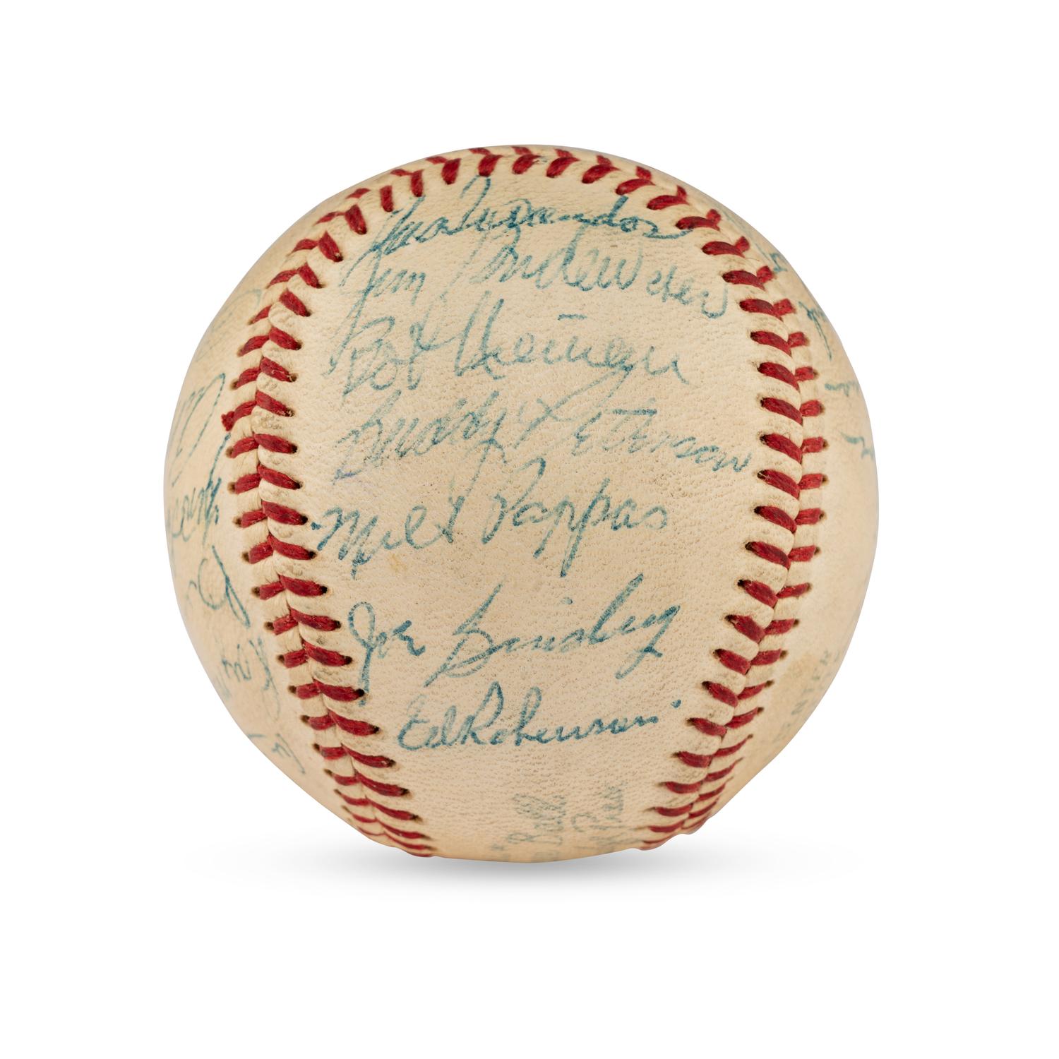 A 1957 Baltimore Orioles Team Signed Autograph Baseball