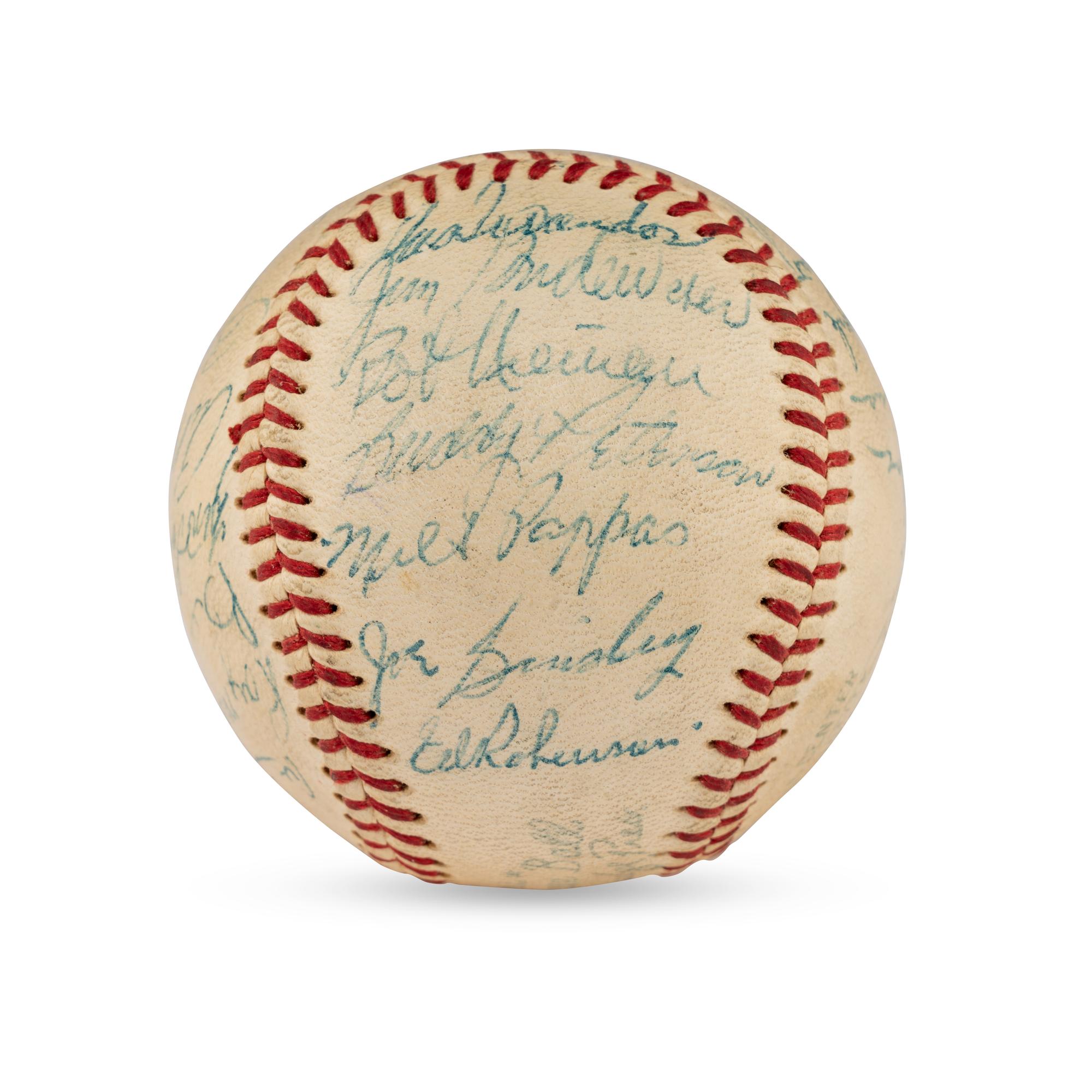 A 1957 Baltimore Orioles Team Signed Autograph Baseball