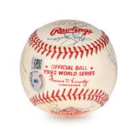 A 1992 Toronto Blue Jays World Series Champions Team Signed Autograph Baseball (Beckett Authentication Services BAS Certified)