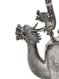 A Chinese Export Silver Seven-Piece Tea and Coffee Service