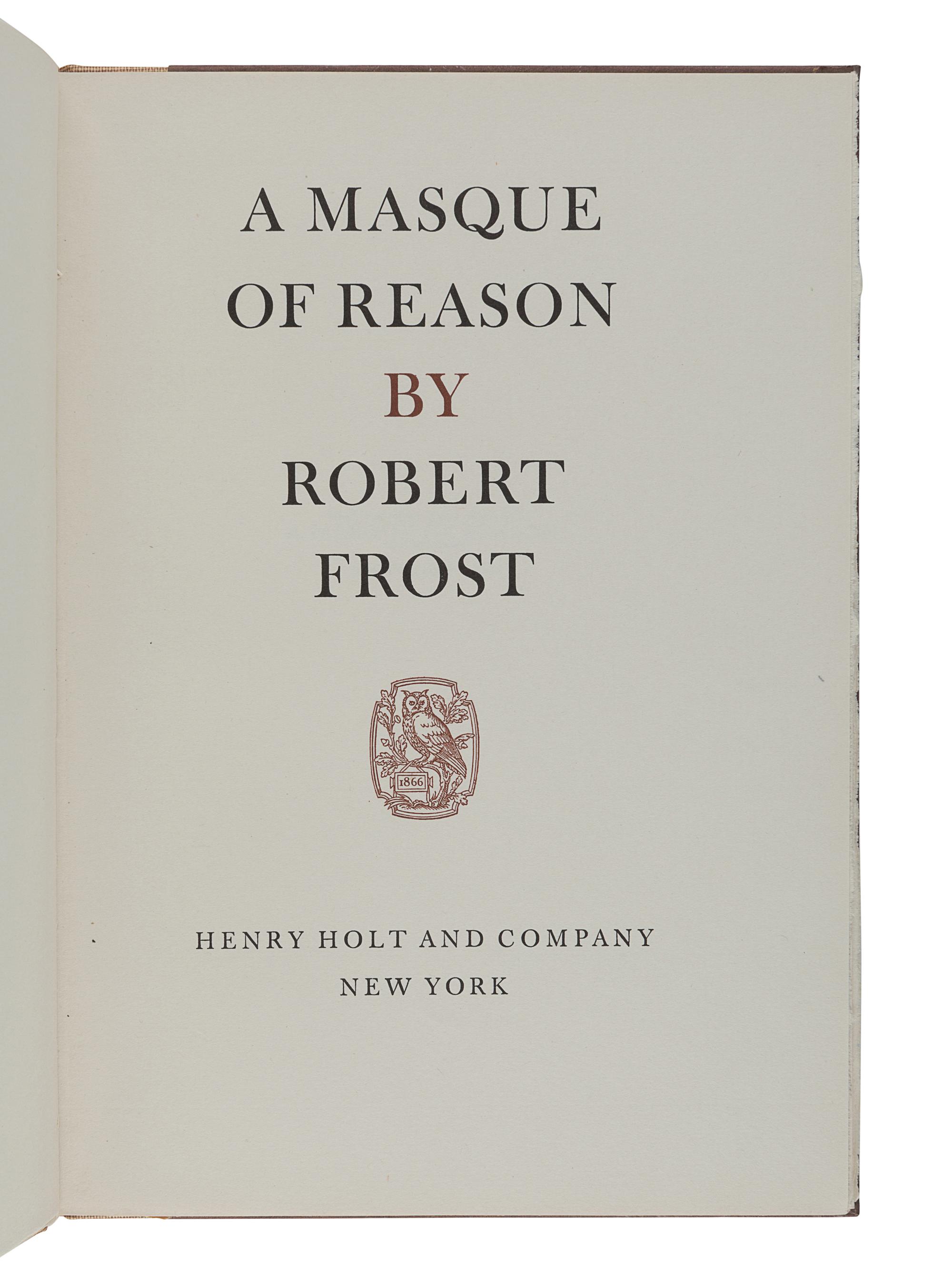 FROST, Robert (1874-1963). A group of 7 signed limited editions, comprising: