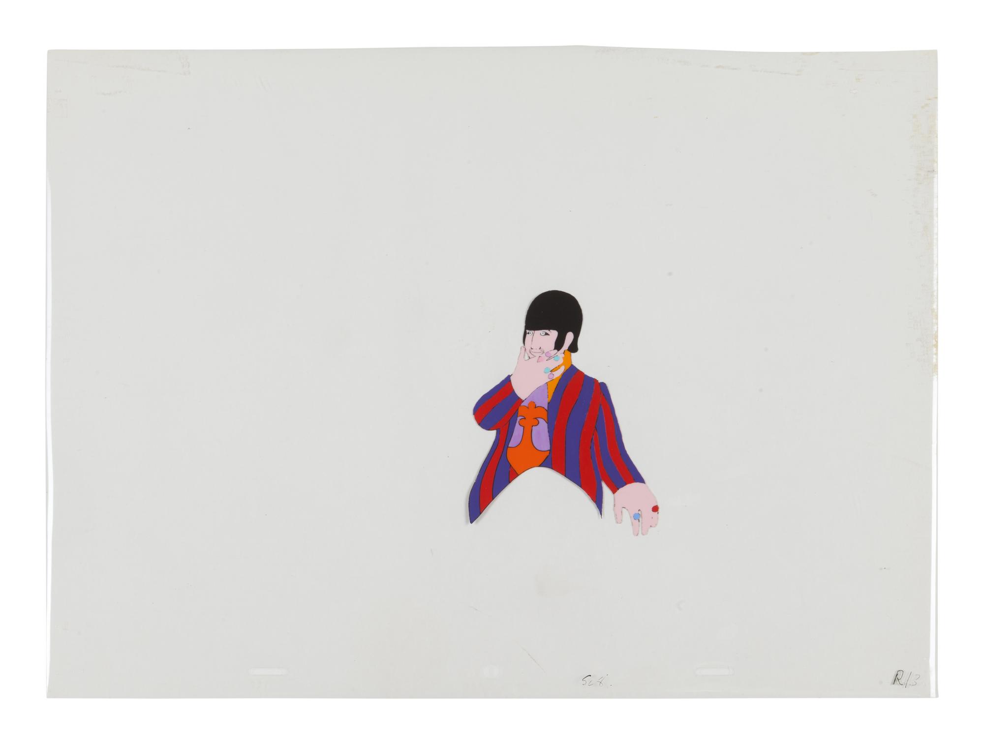 The Beatles. An original production animation cel setup from Yellow Submarine.