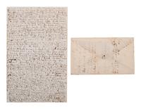 [CIVIL WAR]. Soldier's letter describing shooting a Confederate soldier by William Henry Mix, Company K, 2nd New Hampshire Infantry, WIA at Gettysburg. "Near Harrison's Landing, Va," 11 July 1862.