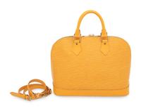 Louis Vuitton, Yellow Epi Leather Alma Handbag