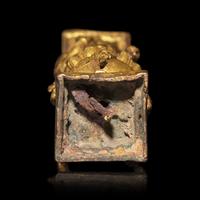 A Tibetan Gilt Copper Alloy Double-Sided Stupa Column Support, Densatil Monastery, 14th/Early 15th Century — 十四-十五世紀早期 丹薩替寺銅鎏金雙面塔柱