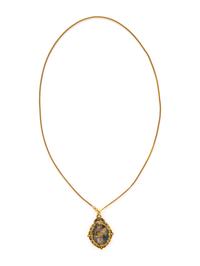 ANTIQUE, YELLOW GOLD AND ENAMEL RELIQUARY PENDANT